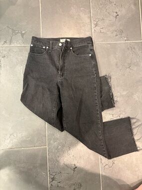 Madewell Black Wide Leg Flare Jeans